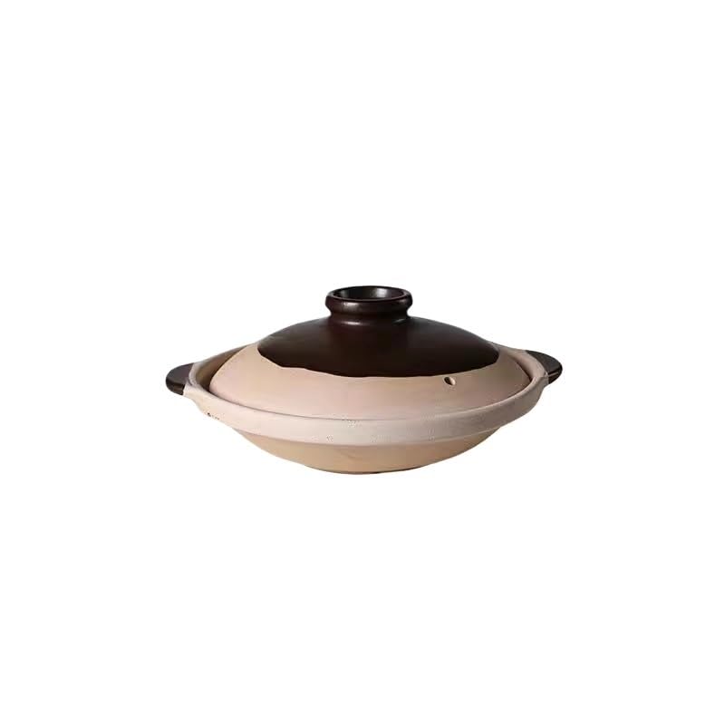 YATINGZHANG Cacerola Hierro Fundido Cazuela de Barro for cocinar, 650ml, 810ml, Sopa, arroz, gachas, Cacerola de Arcilla Cazuela Hierro Fundido(810ml)