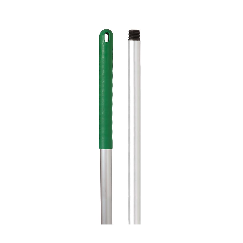 Aardvark Janitorial Supplies Green Pack Of 2 Mop Handles, 125Cm, Aluminium, Screw Fitting, Available In Red, Blue, Yellow And White (Green)