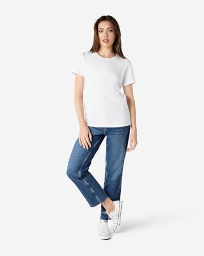 Image of Gildan Women's Round Neck Cotton Half Sleeve T-Shirt - Soft & Breathable Fabric | Casual & Comfortable Fit | Perfect White