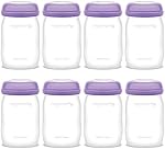 Maymom Storage Bottles Compatible with Lansinoh Pumps, Widemouth Version; Replace or Compatible with Laninoh Momma Bottles; 8 ct, 5oz