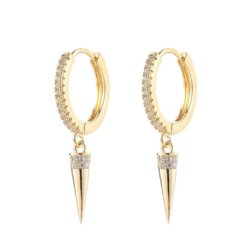 Boucles d'oreilles hip hop en argent WOTZOV pour femme, bijou idéal pour un mariage ou une fête