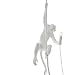 Produktbild Monkey Lamp Affenlampe hängend mit Seilharz schwarzer Kronleuchter 37x 20 X 80 cm (Farbe : Weiß)
