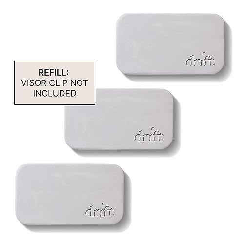 Image of Drift Car Air Freshener - The Original Stone Air Freshener - Car Odor Eliminator - Long Lasting Scent - Metal Clip - Essential Oils - Clean Ingredients - Amber Scent 3 Pack Refill - NO CLIP INCLUDED