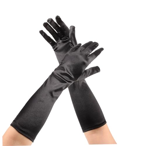 2Pairs Satin Stretchy Gloves for Women Elegant Elastic Party Banquet Gloves for Weddings Engagements and Special Events4