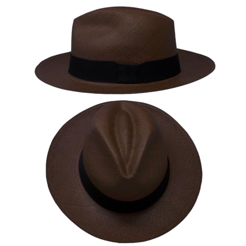 Image of Gamboa Original Panama Hat for Men and Women Fedora Straw Summer Beach Sun Hat Protection UV UPF50+