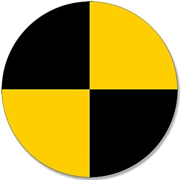 Round Hardhat Sized Crash Test Dummy Symbol Sticker (Worker Work Humor Funny (3 inch)