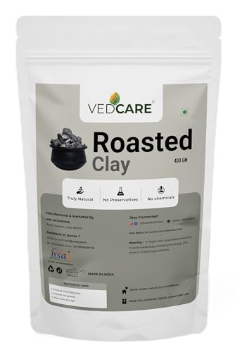 Vedcare Indian Edible Roasted Clay | Bhutdo | Khadi | Mitti | Butter Soil Manure | Roasted nakumatt | nakumatt Clay, 400 g