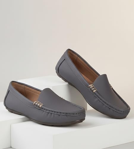 Image of Pluxh Women Ballet Flats | Slip-On Casual & Formal Shoes | Elegant Metal Accent Design, Soft Cushioned Insole with Flexible Anti-Slip Sole | Office Wear, Daily Use & Travel Footwear