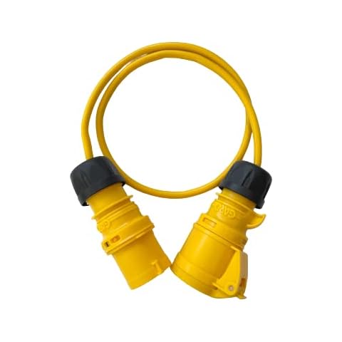WARE LEADS 32 amp Male plug X 16 amp Female socket Adapter 110v reducer Cover