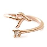 [ジュエル ボックス] JewelVOX リング ニッケルフリー 16Kコーティング イニシャル アルファベット キュービックジルコニア 指輪 金属アレルギー対応 シルバー R