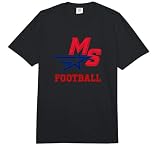 Millard South High School Patriots Football Comfort Colors Adult Heavyweight T-Shirt