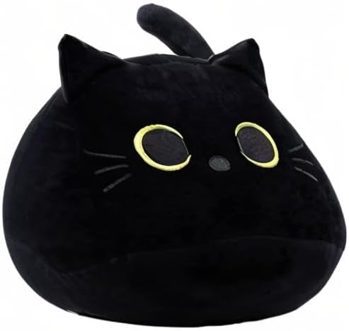 iBccly Black Cat Plush Toy: Soft, Stuffed Animal Pillow, Baby Sofa Decoration, Cat-shaped Design