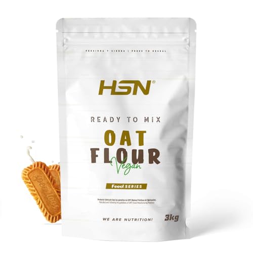 HSN Harina de Avena de Sabores Instantánea en Polvo | Speculoos 3Kg = 60 Tomas por Envase | Sin Azúcares Añadidos | Ideal Tortitas de Avena, Batidos de Proteínas | No-GMO, Vegano