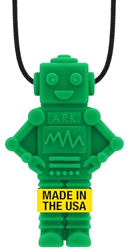 ARK RoboChew Sensory Chew Necklace Chew Necklaces for Sensory Kids and Adults Oral Fidget for Autism ADHD SPD Anxiety Medical-Grade Sensory Chew Necklace XXT Very Firm Forest Green