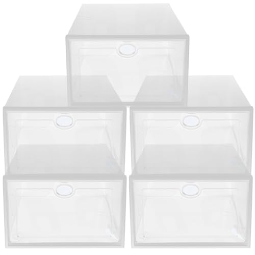 Cabilock Shoe Storage Boxes Stackable Clear Containers Sneaker Storage Home Organization Space Saver