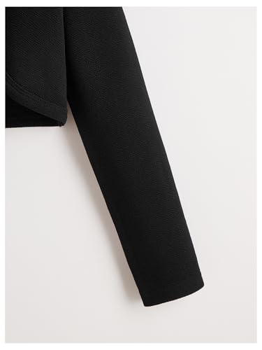 SweatyRocks Girl's Cropped Cardigan Long Sleeve Jacket Open Front Knit Outerwear4