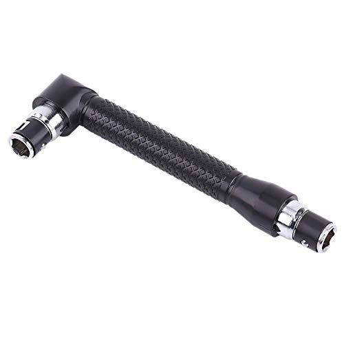 L-Shape 1/4 Inch Hex Socket Wrench Double Head with 10Pcs Various Angled Screwdriver Bits Hand Tool Set