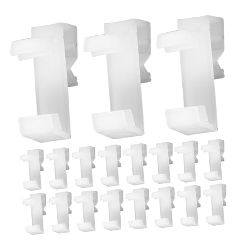 ABOOFAN 20pcs Valance Clips for Horizontal Blinds Plastic Retainer Holders for Easy Curtain Fit for Home Window Blind Accessories