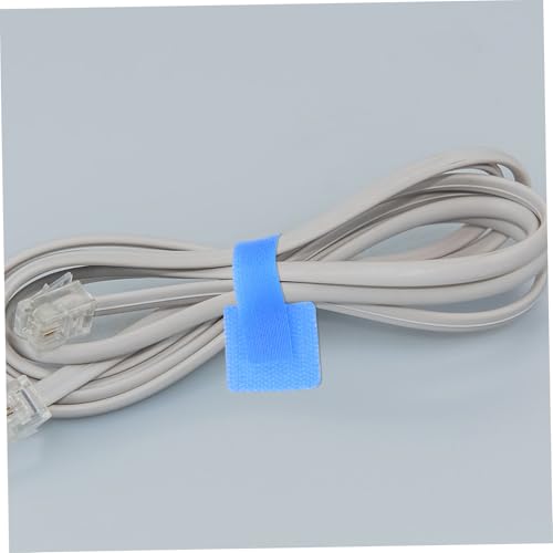 DOITOOL 50 piezas organizadores de cables adhesivos con cuerdas autoadhesivas para escritorio, hogar y sala de juegos, organizadores de cables reutilizables con diseño de gancho y bucle miniatura 6