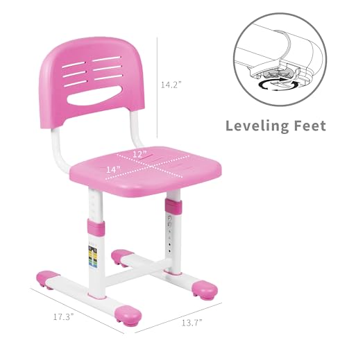 VIVO-Height-Adjustable-Kids-Desk-Chair-Chair-Only-Multifunctional-Interactive-Workstation-for-School-Study-or-Play-Childrens-Ergonomic-Seat-with-Back-Pink-DESK-V201P-CH VIVO Height Adjustable Kids Desk Chair Chair Only Multifunctional Interactive Workstation for School Study or Play Childrens Ergonomic Seat with Back Pink DESK V201P CH