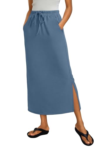 Image of ANRABESS Casual Maxi Skirts for Women, High Waist, Summer, Drawstring, Ideal for Daily Wear, Office & Weekend Outings 2026