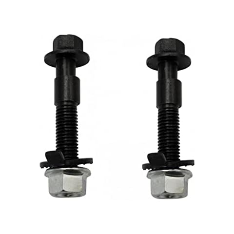 TRQ Suspension Camber Adjustment Bolt Kit LH Driver RH Passenger Side Pair 2pc Cover