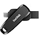 SanDisk Phone Drive 256 GB, 2-in-1 Phone Storage (Für Android Smartphones und Tablets, Mac und Computer, USB Type-C und USB Type-A Anschluss, Automatisches Backup, Rescue PRO Deluxe) Schwarz