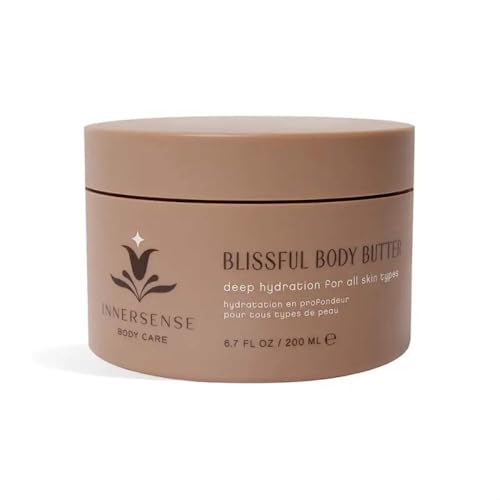 INNERSENSE Organic Beauty - Blissful Body Butter | Shea Butter, Vitamins B5, C + D for Nourished, Smooth, Soft Skin | Clean, Non-Toxic, Cruelty-Free | Paraben + Phthalate Free (6.7 fl oz | 200 ml)