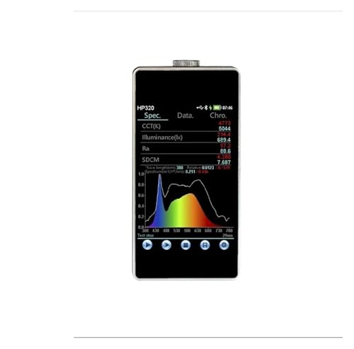 HP320 ハンドヘルド分光計 スペクトルアナライザー 380-780nm 色温度波長許容度試験用色照度計 幅広い測定範囲(HP320)