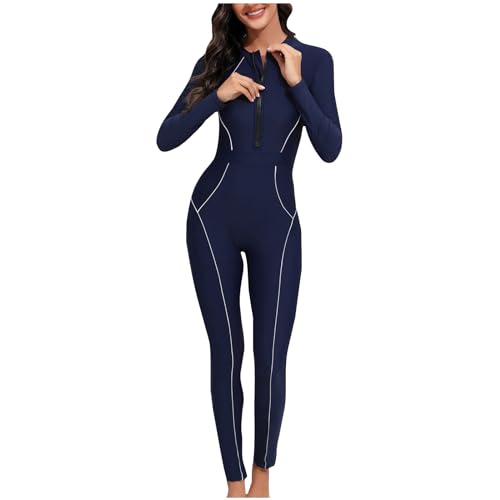 Amazon.com: Hnodov Women Full Body Rash Guard One Piece Front Zip