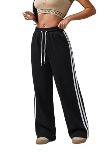 Image of dockstreet Straight Wide fit Long Length Open Bottom Jogger for Women /Trending Multi Pocket Style, Relaxed Casual Pants for Women