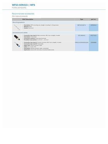 Capteur WF2-40B410 détection haute précision pour étiqueteuse - 7