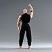 1/12 Scale Male Clothes,Male Tank Tops and Work Pants Clothes Vest Trousers Clothing for 6inch Strong Muscular Action Figure (Black Vest&Black Pant)