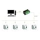 CENPEK Industrietauglicher USB-zu-4-Kanal-RS485-Konverter, Schutzschaltung unterstützt Wandmontage/Führungstyp, Gehäuse aus Aluminiumlegierung, unterstützt Wandmontage und Führungstyp-Installation
