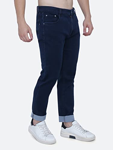Image of Strechable Denim Regular Fit Mid Waist Light Weight Soft Feel Stretchable Denim Jeans Pant for Men