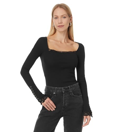 Free People Womens Cuff It Long Sleeve Black Medium