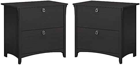 Home Square - Juego de archivador de metal de 2 piezas con 2 cajones color negro vintage