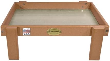 best bird feeders for american crows that will surprise you 4 DutchCrafters Amish American Made Platform Bird Feeder, Free Standing Ground Bird Feeders for Outdoors, with Raised Seed Tray for Wild Birds, Chicken, Squirrel, Gift for Birdwatchers (Cedar)