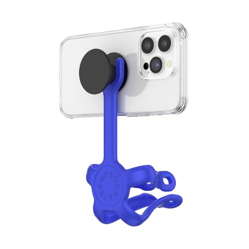 Image of PopSockets Flexible Phone Mount & Stand, Tripod, Universal Device Mount - Into The Woods Cobalt
