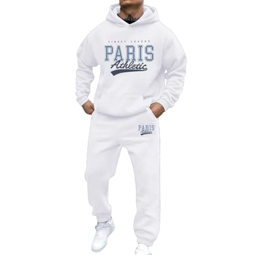 Sweat à capuche homme blanc style urbain imprimé lettre décontracté S