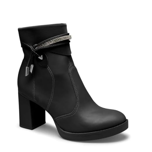 Bota Coturno Strass Salto Alto Feminina Mississipi