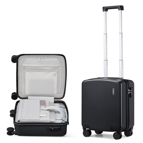 Image of Hanke 16 Inch Underseat Small Carry On Luggage, Hard Shell with TSA Lock