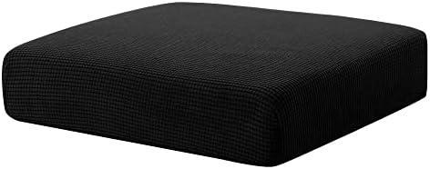 Hokway Couch Cushion Covers Stretch Cushion Covers Sofa Seat Cushion Slipcover Cushion Protector(Black, Small)