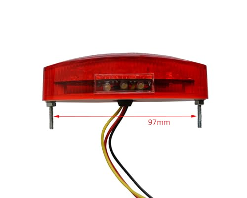 Alchemy Parts Rot Glas - E-Geprüft LED Rücklicht Motorräder Trikes Roller - Universelle Passform