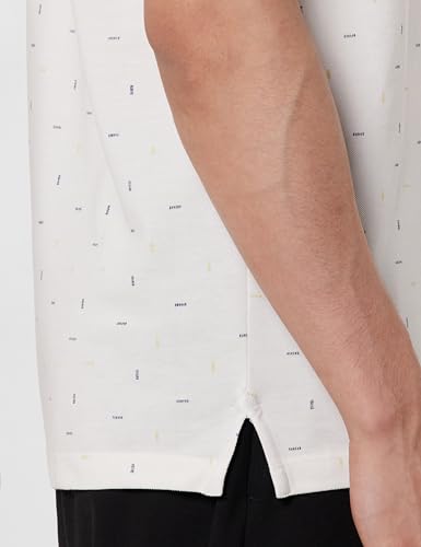Image of Allen Solly Men's Polo T-Shirt | Polycotton Blend | Color-Block Print | Regular Fit | Smart Casual Wear