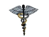 Elegant Caduceus Wall Decor - Timeless Symbol of Healing and Medicine - Exquisitely Crafted 23 x 25 cm Art Piece - Ideal Gift for Doctors, Medical Professionals, and Healthcare Enthusiasts