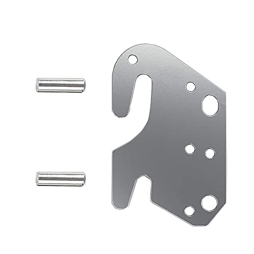 Facaimao 1Pcs Wood Bed Rail Hook Plates for Beds Frame Bracket Headboard Footboard with 2 Mounting Pins Replacement New Bed Constructions or Wooden Bed Parts (7 Holes)