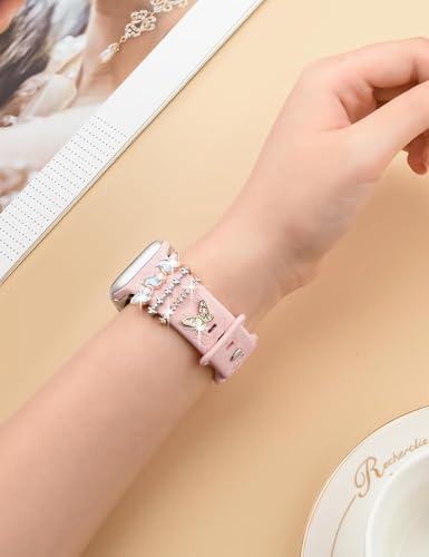 Decorative Charm for Apple Watch Band, Rings Loops Compatible with Apple Watch Band, Smart Watch Strap Charms for iWatch Series 10 9 8 7 6 5 4 3 2 1