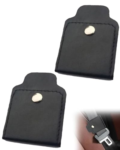 BNREOZA 2 Stück Leder Sicherheitsgurt Clip, Auto Sicherheitsgurt Versteller Universal Auto Sicherheitsgurt Clip Sicherheitsgurt Versteller für entspannende Schulter Nacken und Hals