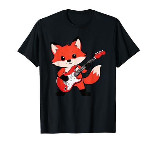 Vintage Red Fox Punk Music Playing Guitar T�V���c